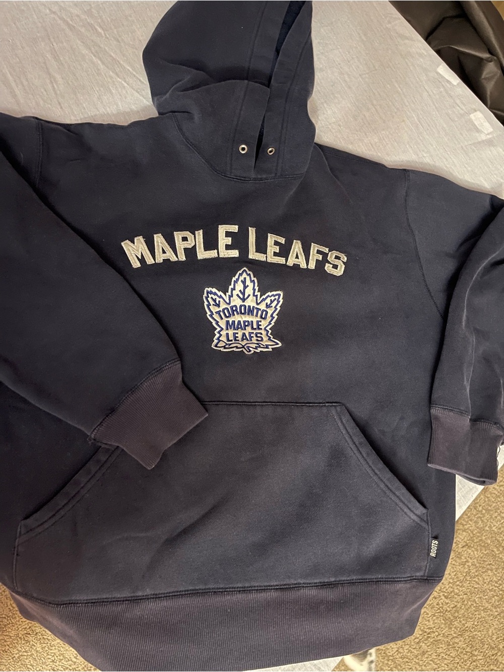 Roots Navy Maple Leafs Crewneck Sweatshirt